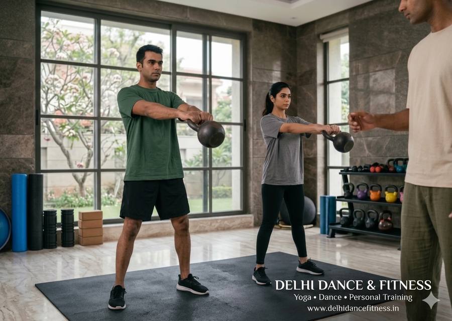 Navasana boat pose core training · home fitness Delhi · certified yoga fitness instructor